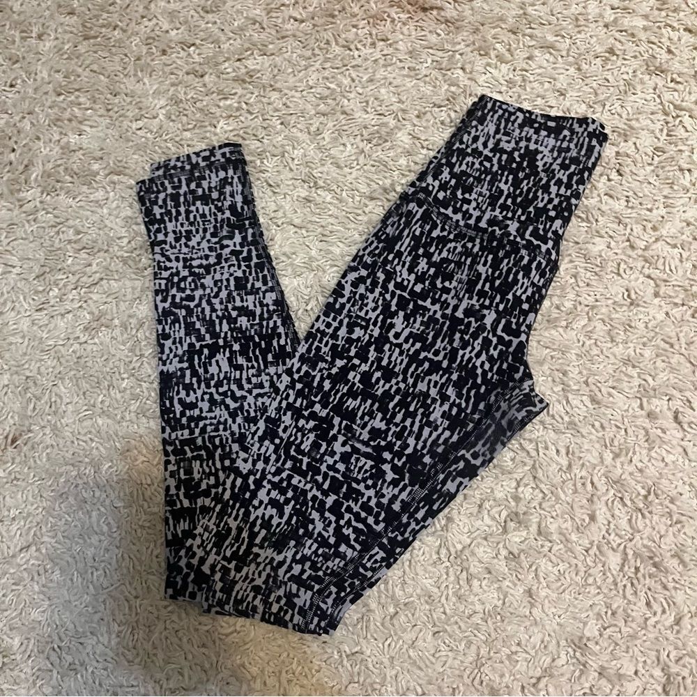Lululemon Align Pant 28" Urban Block Ice Grey Black size 2